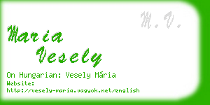 maria vesely business card
